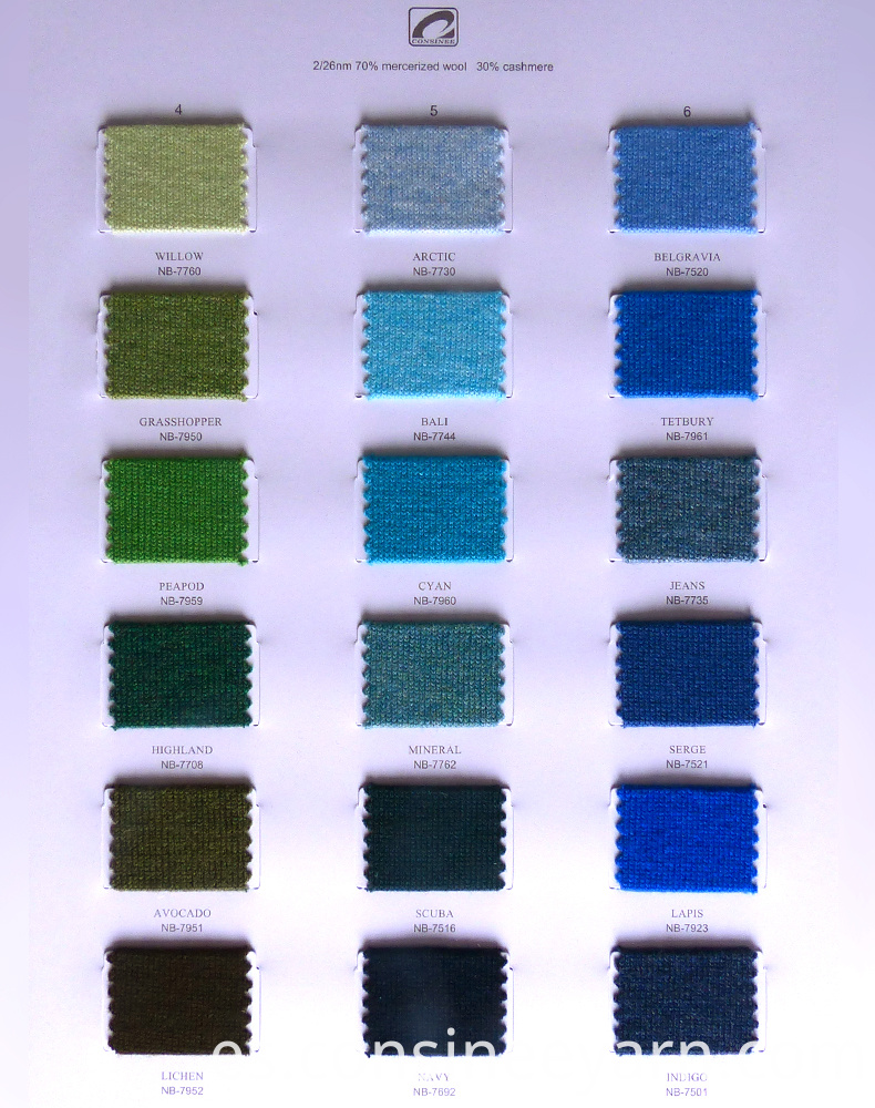 lana mercerizada hilados de cachemira mercerized wool cashmere yarn